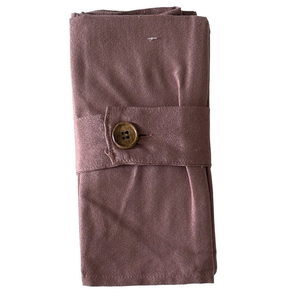 Envogue 8 Pc Napkins Set Metallic Woven NEW WITH TAGS Plum / Mauve 8 Napkins - Picture 4 of 6